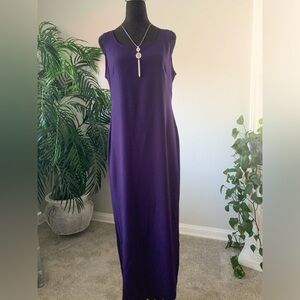 Women pretty in purple dress